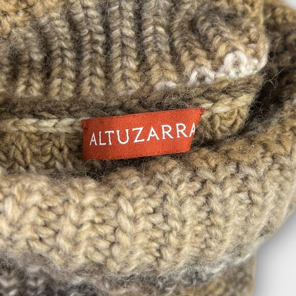 Altuzarra Kelley Oversized Striped Wool-blend Turtleneck Sweater In Brown XS - Picture 3 of 7